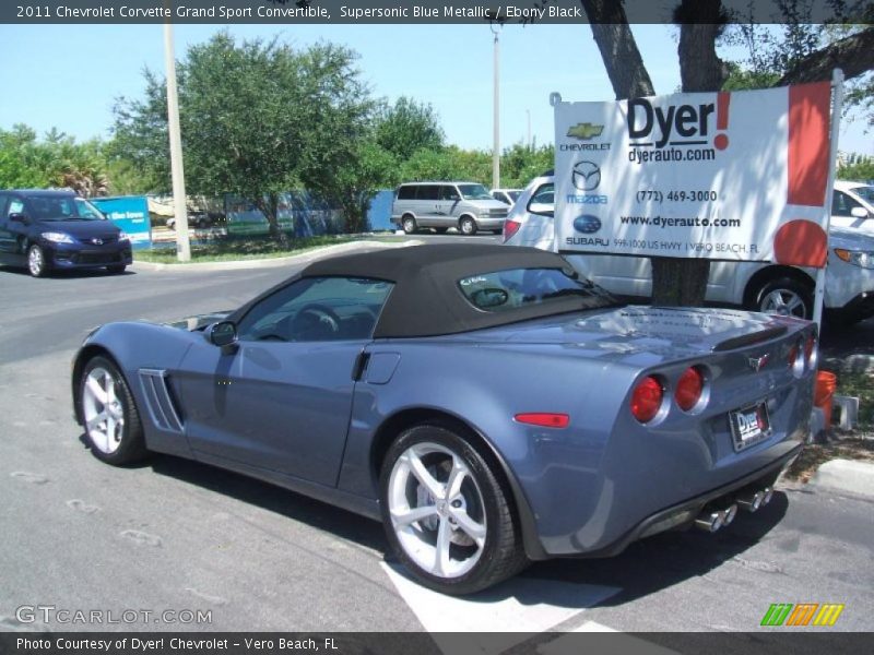 Supersonic Blue Metallic / Ebony Black 2011 Chevrolet Corvette Grand Sport Convertible