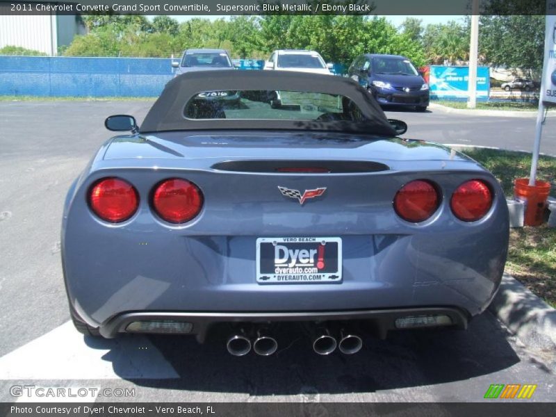 Supersonic Blue Metallic / Ebony Black 2011 Chevrolet Corvette Grand Sport Convertible