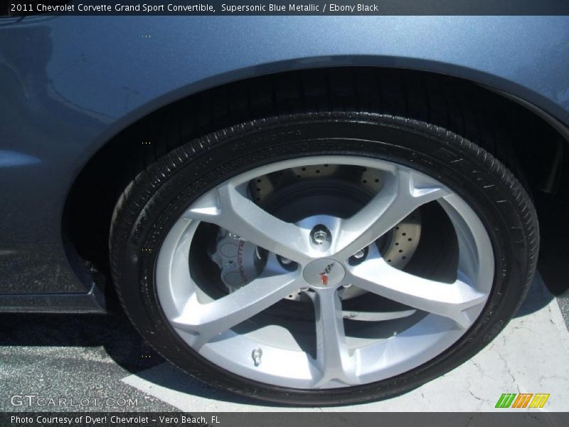 Supersonic Blue Metallic / Ebony Black 2011 Chevrolet Corvette Grand Sport Convertible