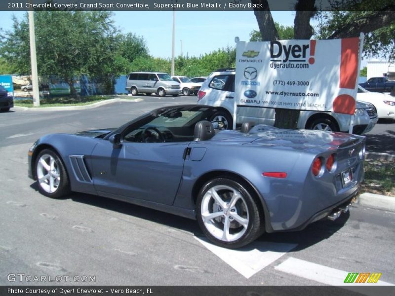Supersonic Blue Metallic / Ebony Black 2011 Chevrolet Corvette Grand Sport Convertible