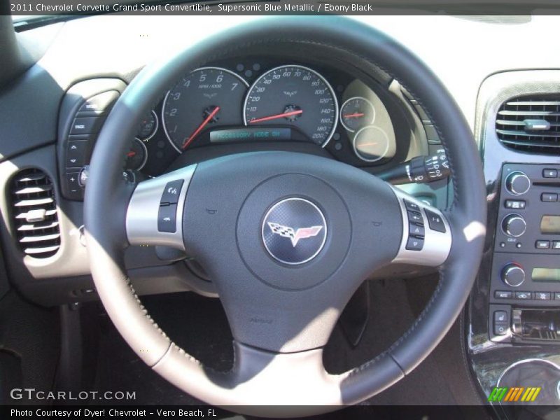 Supersonic Blue Metallic / Ebony Black 2011 Chevrolet Corvette Grand Sport Convertible