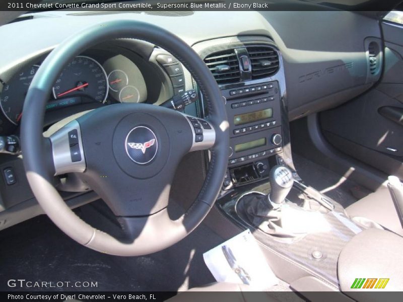 Supersonic Blue Metallic / Ebony Black 2011 Chevrolet Corvette Grand Sport Convertible