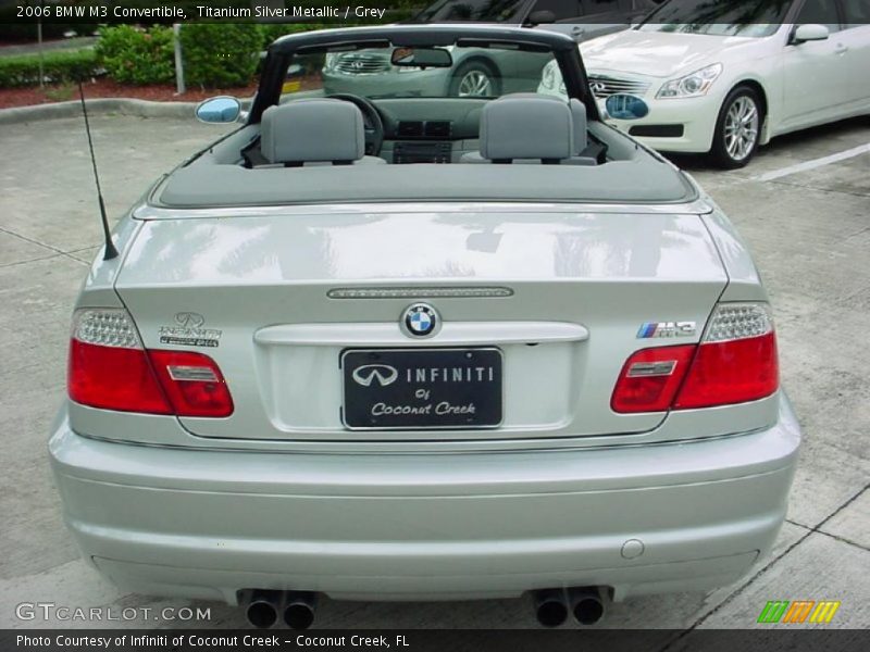 Titanium Silver Metallic / Grey 2006 BMW M3 Convertible
