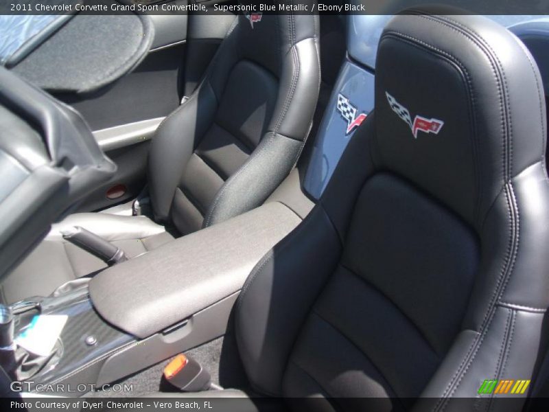 Supersonic Blue Metallic / Ebony Black 2011 Chevrolet Corvette Grand Sport Convertible