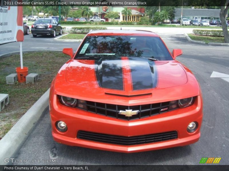 Inferno Orange Metallic / Inferno Orange/Black 2011 Chevrolet Camaro SS/RS Coupe