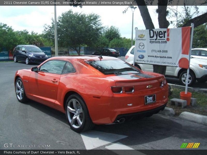 Inferno Orange Metallic / Inferno Orange/Black 2011 Chevrolet Camaro SS/RS Coupe