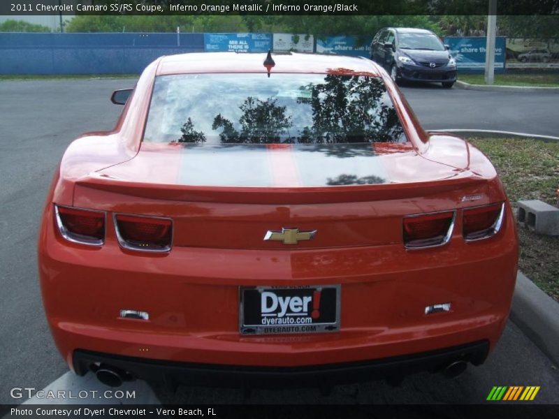 Inferno Orange Metallic / Inferno Orange/Black 2011 Chevrolet Camaro SS/RS Coupe