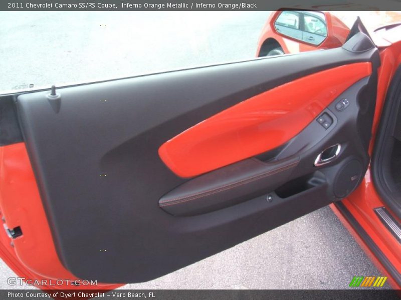 Inferno Orange Metallic / Inferno Orange/Black 2011 Chevrolet Camaro SS/RS Coupe