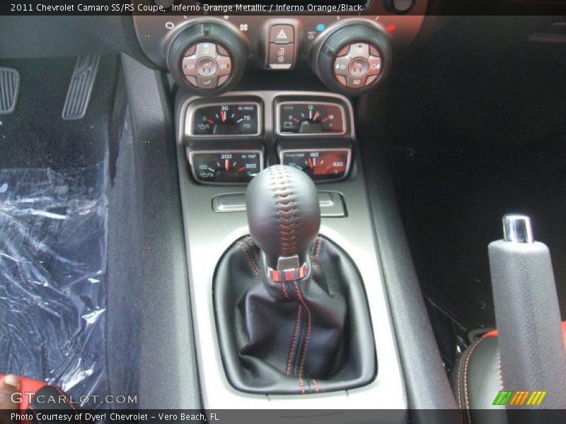 Inferno Orange Metallic / Inferno Orange/Black 2011 Chevrolet Camaro SS/RS Coupe