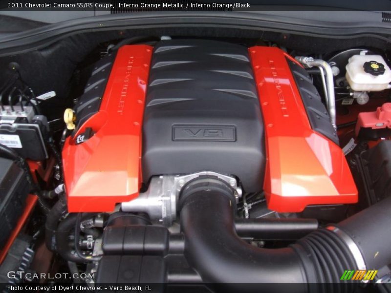 Inferno Orange Metallic / Inferno Orange/Black 2011 Chevrolet Camaro SS/RS Coupe