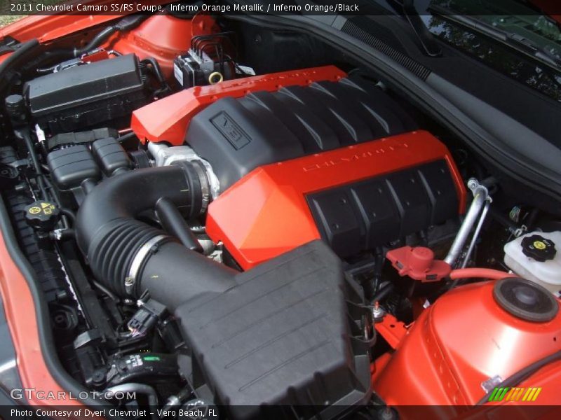 Inferno Orange Metallic / Inferno Orange/Black 2011 Chevrolet Camaro SS/RS Coupe