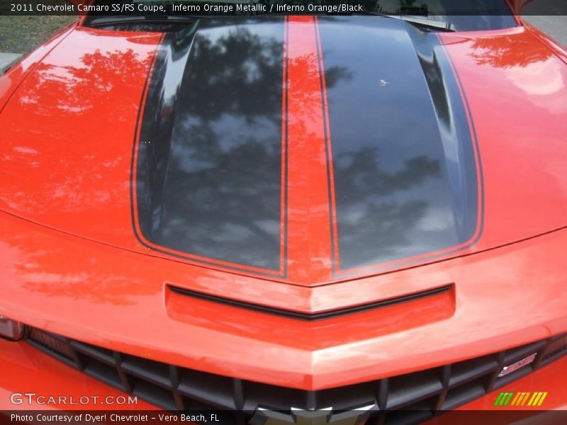 Inferno Orange Metallic / Inferno Orange/Black 2011 Chevrolet Camaro SS/RS Coupe