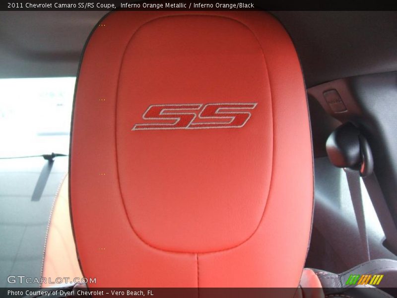 Inferno Orange Metallic / Inferno Orange/Black 2011 Chevrolet Camaro SS/RS Coupe