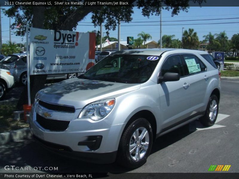 Silver Ice Metallic / Light Titanium/Jet Black 2011 Chevrolet Equinox LS