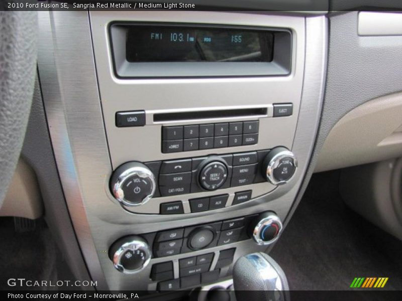 Sangria Red Metallic / Medium Light Stone 2010 Ford Fusion SE