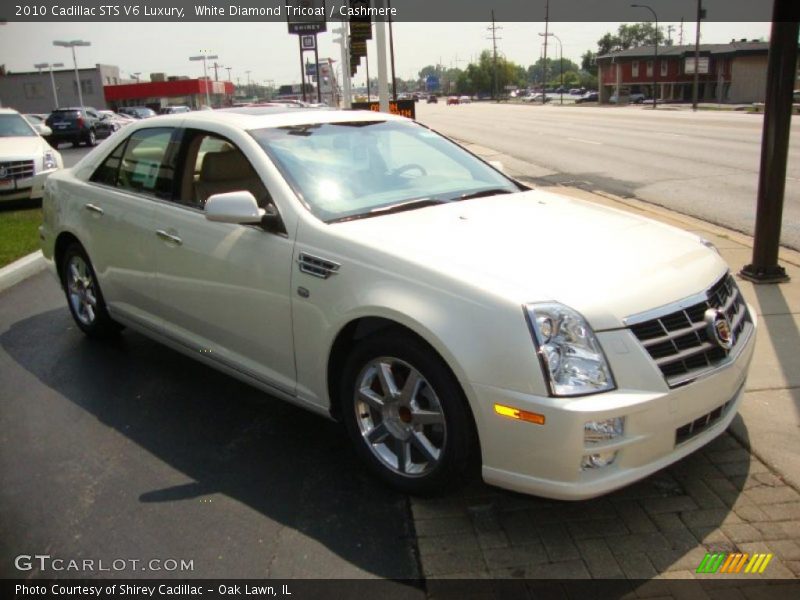 White Diamond Tricoat / Cashmere 2010 Cadillac STS V6 Luxury