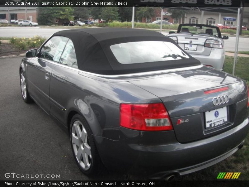 Dolphin Grey Metallic / Beige 2008 Audi A4 2.0T quattro Cabriolet
