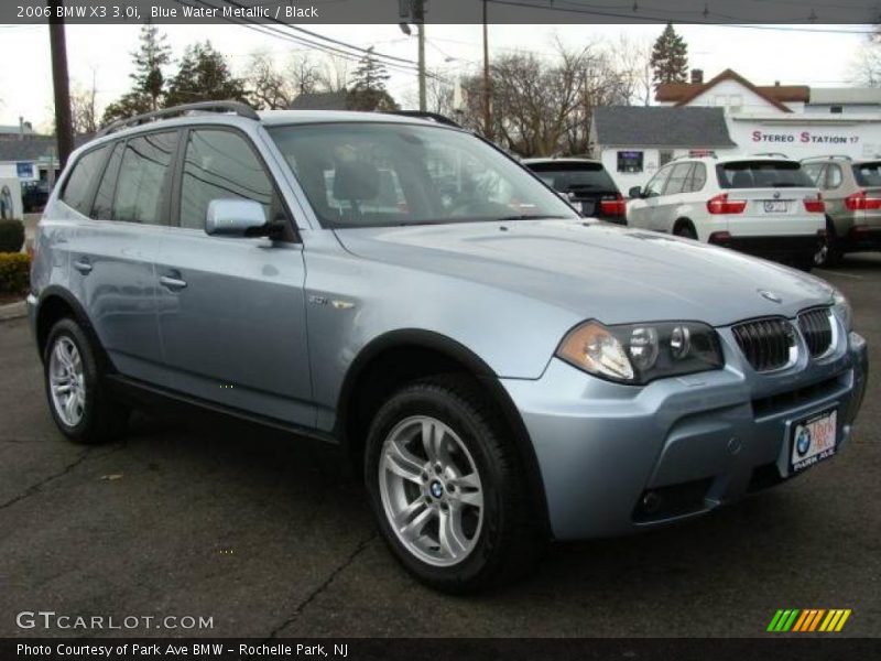 Blue Water Metallic / Black 2006 BMW X3 3.0i