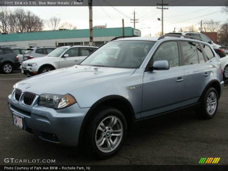 Blue Water Metallic / Black 2006 BMW X3 3.0i