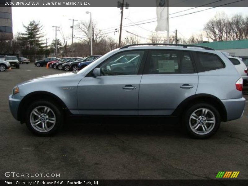 Blue Water Metallic / Black 2006 BMW X3 3.0i