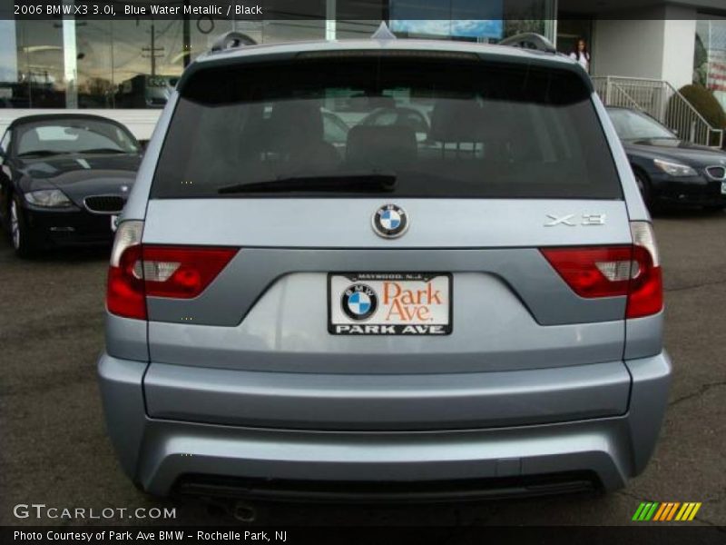 Blue Water Metallic / Black 2006 BMW X3 3.0i