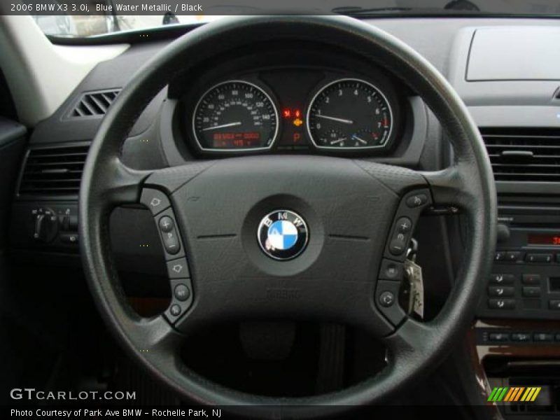 Blue Water Metallic / Black 2006 BMW X3 3.0i