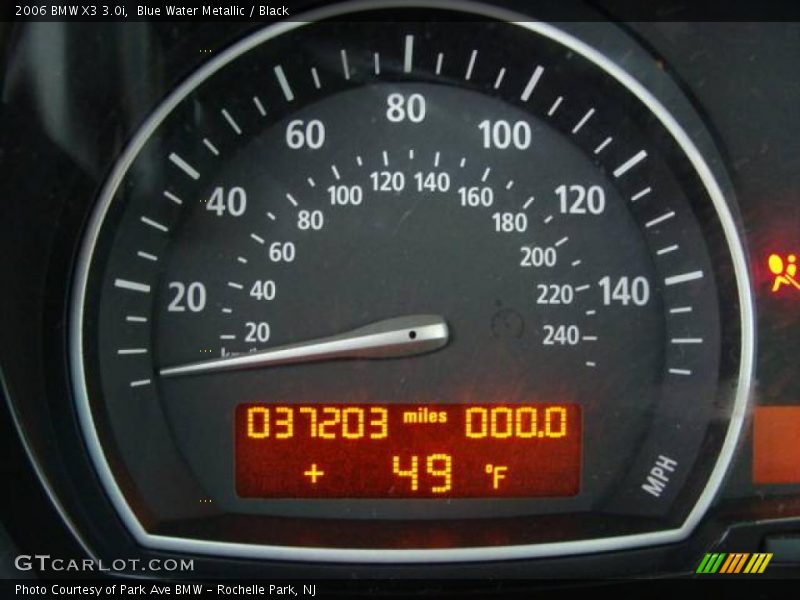 Blue Water Metallic / Black 2006 BMW X3 3.0i