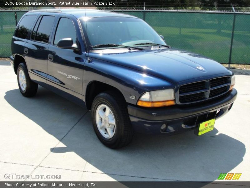 Patriot Blue Pearl / Agate Black 2000 Dodge Durango Sport