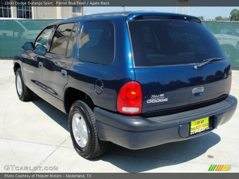Patriot Blue Pearl / Agate Black 2000 Dodge Durango Sport