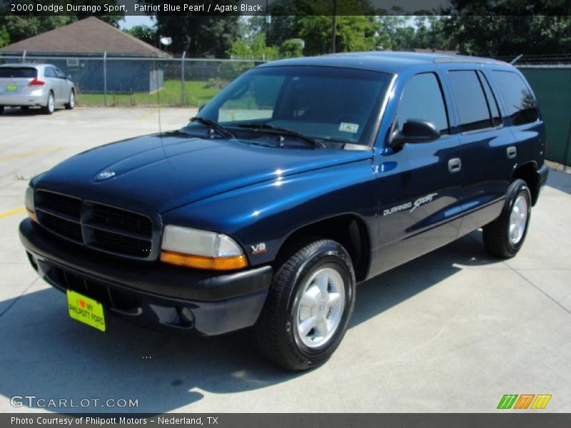 Patriot Blue Pearl / Agate Black 2000 Dodge Durango Sport