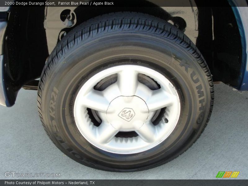 Patriot Blue Pearl / Agate Black 2000 Dodge Durango Sport