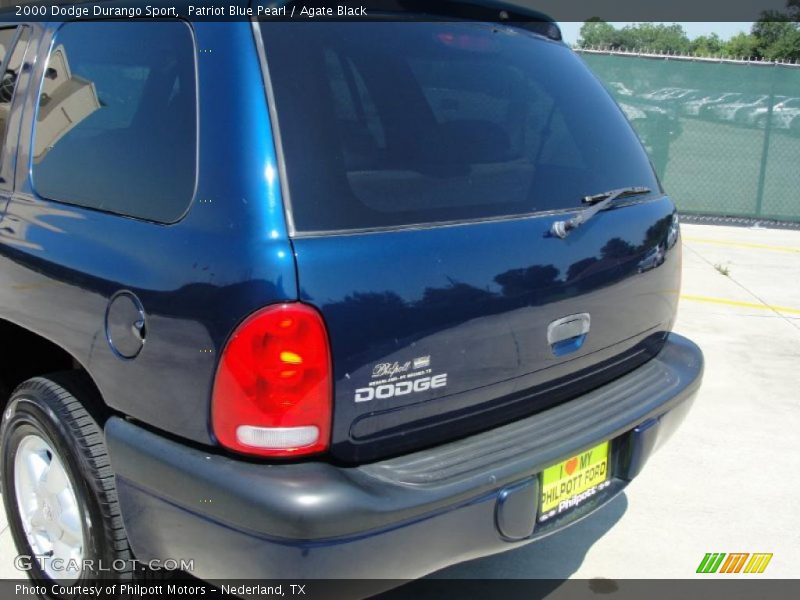 Patriot Blue Pearl / Agate Black 2000 Dodge Durango Sport