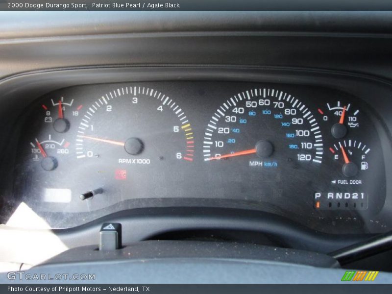 Patriot Blue Pearl / Agate Black 2000 Dodge Durango Sport
