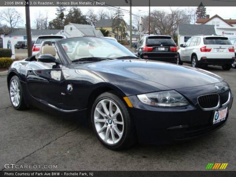 Monaco Blue Metallic / Beige 2006 BMW Z4 3.0i Roadster