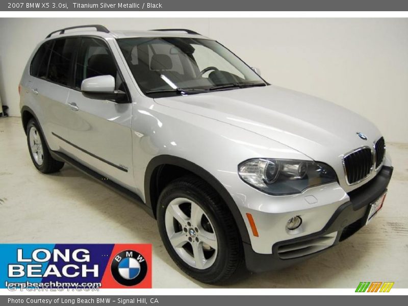 Titanium Silver Metallic / Black 2007 BMW X5 3.0si