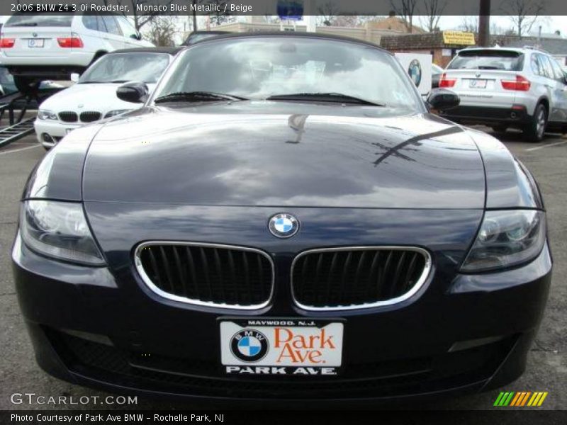 Monaco Blue Metallic / Beige 2006 BMW Z4 3.0i Roadster