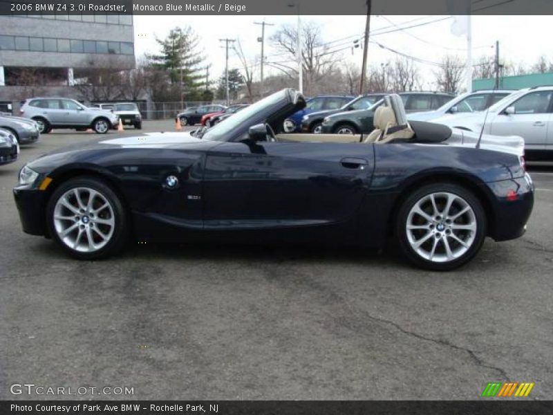 Monaco Blue Metallic / Beige 2006 BMW Z4 3.0i Roadster