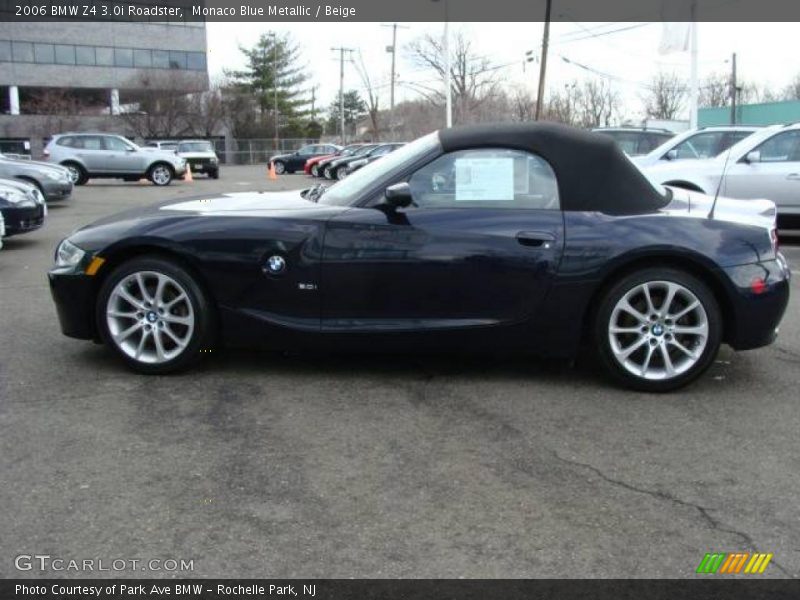Monaco Blue Metallic / Beige 2006 BMW Z4 3.0i Roadster