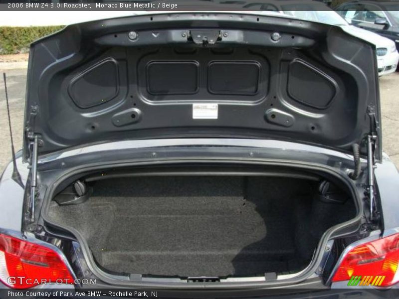 Monaco Blue Metallic / Beige 2006 BMW Z4 3.0i Roadster