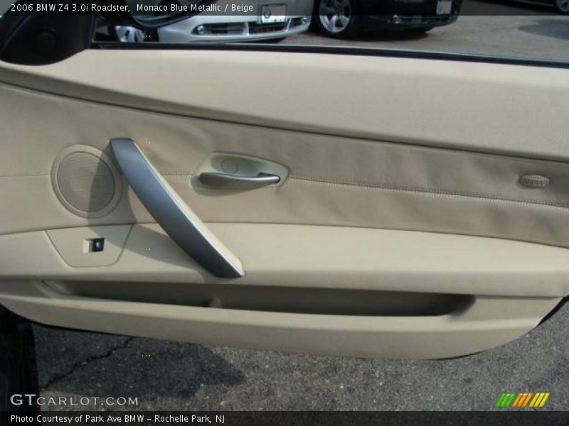 Monaco Blue Metallic / Beige 2006 BMW Z4 3.0i Roadster