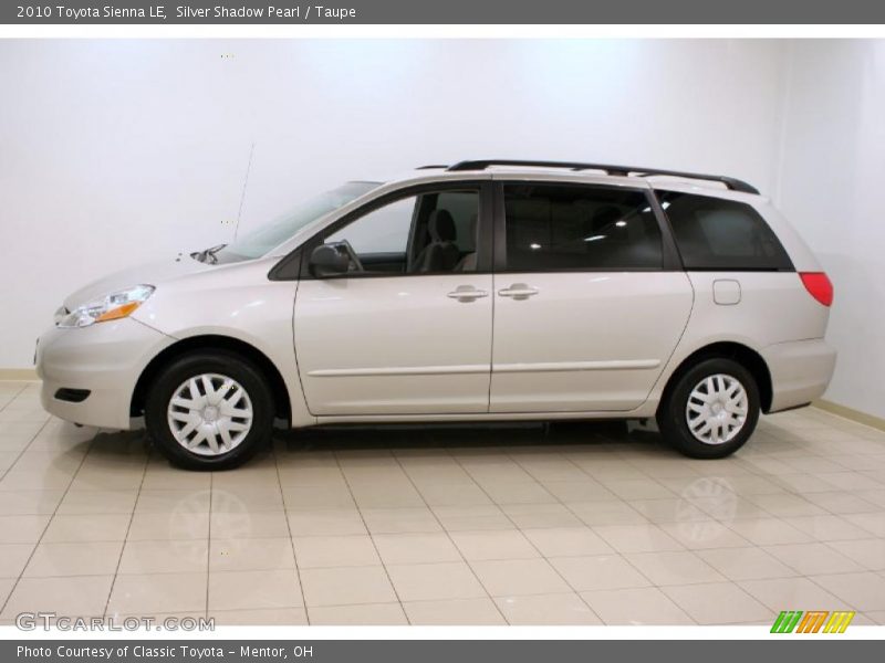 Silver Shadow Pearl / Taupe 2010 Toyota Sienna LE