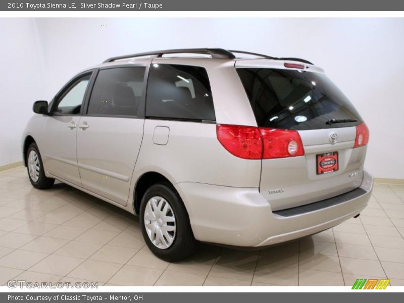 Silver Shadow Pearl / Taupe 2010 Toyota Sienna LE