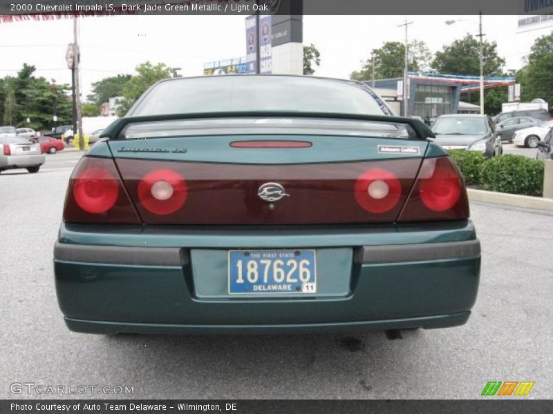 Dark Jade Green Metallic / Light Oak 2000 Chevrolet Impala LS