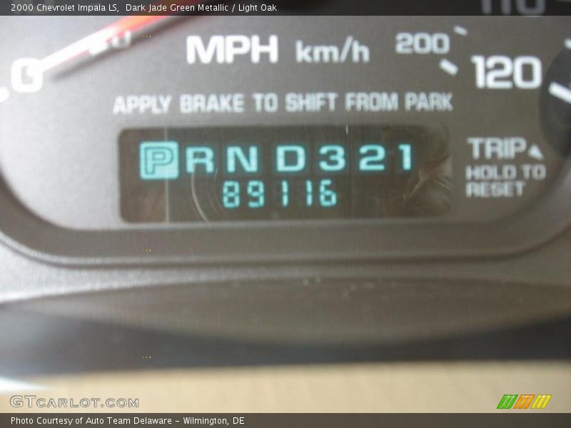 Dark Jade Green Metallic / Light Oak 2000 Chevrolet Impala LS