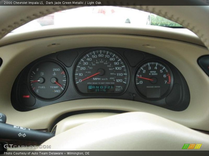 Dark Jade Green Metallic / Light Oak 2000 Chevrolet Impala LS