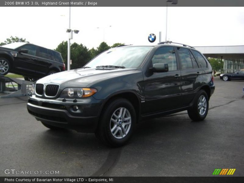 Highland Green Metallic / Beige 2006 BMW X5 3.0i