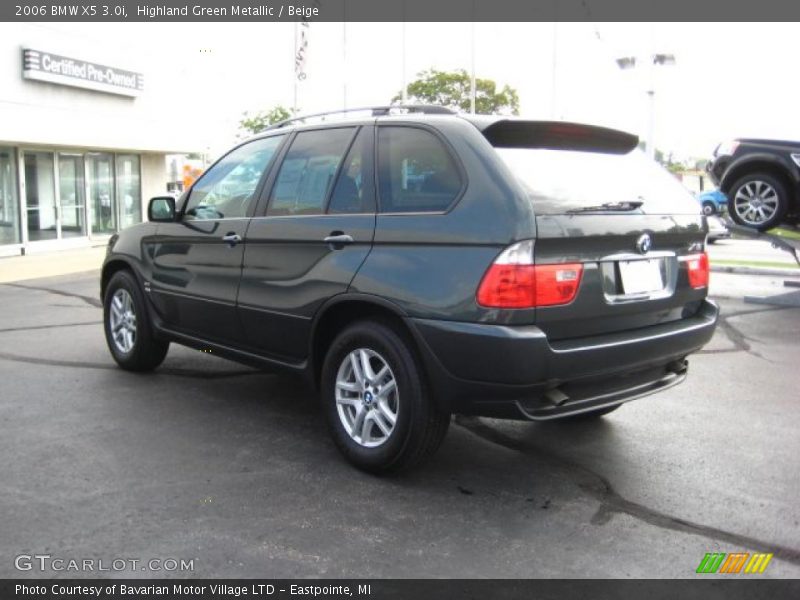 Highland Green Metallic / Beige 2006 BMW X5 3.0i