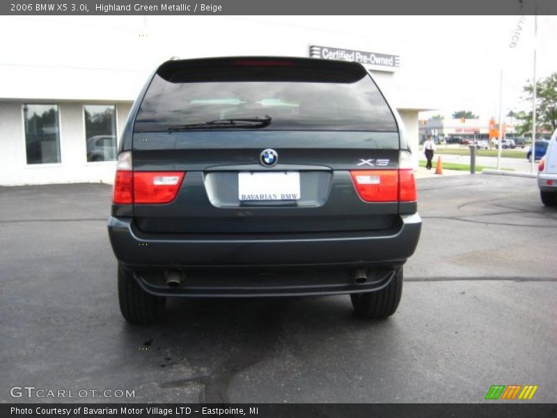 Highland Green Metallic / Beige 2006 BMW X5 3.0i