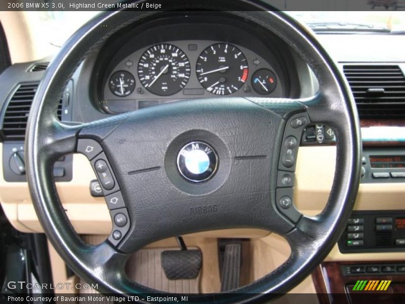 Highland Green Metallic / Beige 2006 BMW X5 3.0i