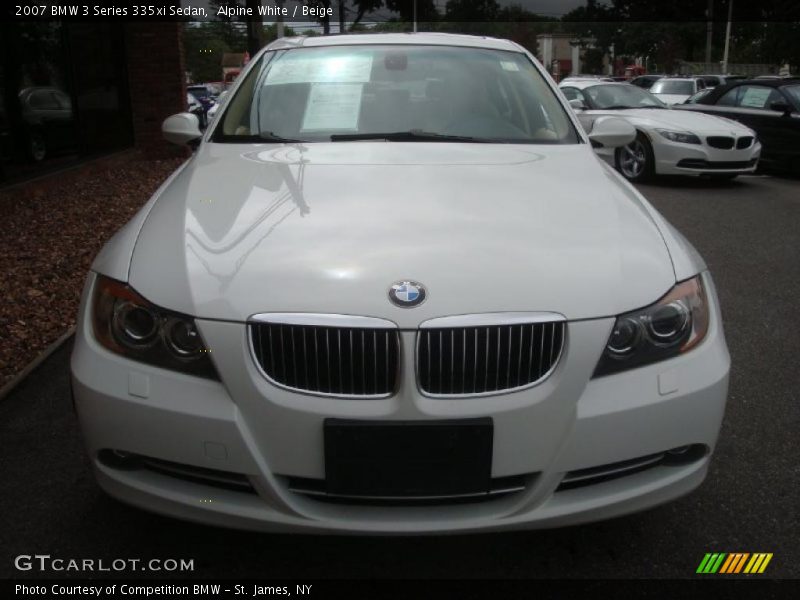 Alpine White / Beige 2007 BMW 3 Series 335xi Sedan
